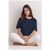 Intimissimi Maglia Manica Corta In Elevated Cotton Blu