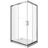 GIORGY BOX CABINA DOCCIA BAGNO RETTANGOLARE 70 75 80 90 100 110 120 130 140 CRISTALLO EASYCLEAN TRASPARENTE 6 MM ANTICALCARE APERTURA ANGOLARE SCORREVOLE (70X80)