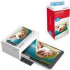 AgfaPhoto AGFA Photo Realipix Moments pacchetto stampante + cartucce e carte per 80 foto aggiuntive - stampa fotografica Bluetooth 10x15 cm smartphone Apple e Android,sublimazione termica a 4 passaggi - Bianco