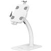 Manhattan Supporto da tavolo antifurto con supporto per tablet e iPad, per tablet da 7,9 a 11, girevole a 360°, inclinabile da 20° a -110°, autoportante, bianco, 406352