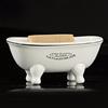 dodococa 1 pezzo 14,5 cm Mini ceramica Clawfoot doppia estremità vasca da bagno portasapone decortativo (stile 02)