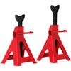 HOMCOM Set 2 Cavalletti Auto da 3 Tonnellate Regolabili da 29-42.5 cm, Acciaio al Carbonio e Ghisa, Rosso