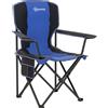 Outsunny Sedia da Campeggio Pieghevole con Tasca e Portabicchieri con Borsa di Trasporto, Blu