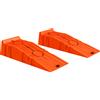 DURHAND Set 2 Rampe per Auto in Plastica con Carico Massimo 5 Tonnellate, 91x30x21 cm, Arancione