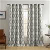Elrene Home Fashions Renzo Ikat Tenda Oscurante per Finestra, Motivo Geometrico, per Soggiorno e Camera da Letto, con Occhielli, 132 x 241,3 cm, 1 Pannello, Grigio Tortora