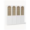 Westwing Collection Armadio componibile con ante battenti Jeanne, larg. 200 cm, varie opzioni - Bianco