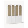 Westwing Collection Armadio componibile con ante battenti Jeanne, larg. 200 cm, varie opzioni - Bianco