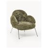 Westwing Collection Poltrona lounge soffice con piedini in metallo Luan