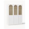 Westwing Collection Armadio componibile con ante battenti Jeanne, larg. 150 cm, varie opzioni - Bianco
