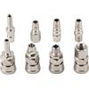 Akozon 8 x Raccordo Compressore 1/4 BSP Raccordo Rapido Aria Compressa Raccordo Rapido Pneumatico Europeo Accoppiatore Aria Per Tubo Compressore D'aria
