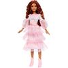 Mattel Disney La Sirenetta - Ariel, bambola celebrativa con capelli rossi e abito rosa con volant, look intercambiabile con scarpe rimovibili ispirato al film, giocattolo per bambini, 3+ anni, HPD90