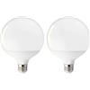 Area illumina, Lampadina LED E27 Globo G120, 20W, 3 Temperature di Colore (6000K/4000K/3000K), 2157 Lumen, 180°, 25000 Ore (2, Naturale 4000k 2111 Lumen)
