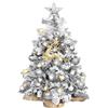 kogxscej Mini Albero di Natale da 60 cm,Albero Di Natale Piccolo Con Luci Corona Dell'albero di Natale, Scatole Regalo Decorate e Ornamenti da Appendere Per Decorazioni Natalizie Fai da te