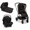 Nuna - Trio Triv Next + Navicella Lytl + Seggiolino Auto Arra Next Isize Cedar Ecopelle Chocolate