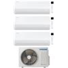 Samsung Climatizzatore Trial Split Cebu S2 7+9+18 con AJ080TXJ4KG/EU Inverter Wi-Fi Classe A++ ,