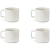 Excelsa Nordic Set 4 Tazze Tè Bianche, Ceramica Stoneware, Capacità 210 Ml.