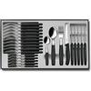 Victorinox Classic, set di posate da 24 pezzi, composto da coltelli da carne, forchette, cucchiai e cucchiaini, nero