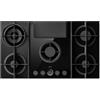 Elica Piano Cottura a Induzione con Cappa Integrata Aspirante 5 Fuochi Larghezza 88 cm colore Nero - PRF0196341 NikolaTesla Flame EVO BL/A/88
