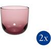 Villeroy & Boch SET DI 2 BICCHIERI ACQUA, LIKE GLASS VIOLA