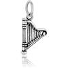 NKlaus 2,5 cm ciondolo arpa ciondolo gioielli in argento 925 Sterling Silver 4317