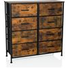 hjh LIVING Cassettiera con 8 cassetti RAGALA LIGHT 80x30x82 cm Credenza per soggiorno camera da letto corridoio, rovere fumé