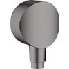 hansgrohe 26453340 FixFit S Raccordo tubo da parete con valvola di riflusso cromo nero spazzolato, con Rückflussverhinderer