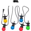 Wisdom Catena luminosa a Led decorativa 10 metri 20 lampadine trasparenti IP44 RGB a luce fissa Wisdom