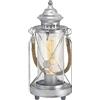 Eglo Leuchten my light Lampada da tavolo Bradford lanterna grigia in stile marino 1XE27 49284/20
