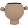 Helio Ferretti Vaso Rotondo Helio Ferretti Metallo Marrone opaco