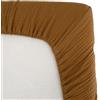 DOMIVA - Lenzuolo con angoli con angoli elasticizzati, 70 x 140 cm, colore: Caramello