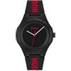 HUGO Orologio Analogico al Quarzo da Uomo Collezione #LIT FOR HIM con Cinturino in Silicone