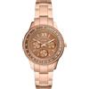 Fossil Orologio Stella Sport da donna, movimento al quarzo multifunzione, cassa in acciaio inossidabile oro rosa 37 mm con bracciale in acciaio inossidabile, ES5109