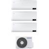 Samsung Climatizzatore Trial Split Inverter 9000 + 9000 + 12000 Btu Condizionatore con Pompa di calore Classe A++/A Gas R32 (Unità Interna + Unità Esterna) - 2 x AR09TXHZAWK + AR12TXHZAWK + AJ052TXJ3KG Luzon
