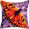 Collection D'Art RTO CD5307 Collection D'Art - Set di cuscini con punzonatura, 40 x 40 cm, motivo: farfalla