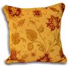 Paoletti Riva Paoletti Zurich - Federa per Cuscino Decorativo, Motivo Floreale Jacquard, Bordo a Cordoncino, Poliestere, Gold, 45 x 45cm