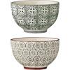 Bloomingville Ciotole Karine, grigio verde, ceramica, set da 2, 6 cm