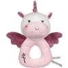 GIPSY TOYS - PELUCHE - HOCHET UNICORNE - GAMMA BAMBOO - 14 CM S/CARTA - ROSA - 1° Epoca