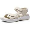 DREAM PAIRS Sandali Sportivi Donna da Trekking Leggeri Antiscivolo e Morbida Sandali con Soletta in EVA,Size 41.5,Beige,DWUMST2503