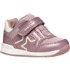 Geox B Rishon Girl A, Scarpe Primi Passi Bimba 0-24, Dk Sky off White, 21 EU
