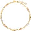 ORO&CO Bracciale multifilo tre ori