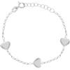 ORO&CO Bracciale bimba cuori in oro bianco