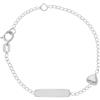 ORO&CO Bracciale bimbo targa in oro bianco