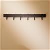 Designfabrik Hamburg Design Amburgo Appendiabiti da parete design I Attaccapanni da muro I Appendiabiti ingresso I Accessori d'ingresso da parete I Appendi abiti per muro con ganci mobili in metallo | Nero 58 cm
