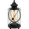 Eglo Leuchten my light Lampada da tavolo Bradford lanterna nero opaco in stile marino 1XE27 49283/20