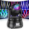 DELIBANG Mini 60W Beam Testa Mobile Luci da Palcoscenico, RGBW LED Luci da festa dmx512 Controllo del Suono Apparecchiature di Illuminazione Professionale per Spettacoli Discoteche Bar Feste (Nuova versione)