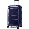 KONO Valigia Grande Rigida Premium Polipropilene 105L Trolley con TSA Lucchetto e 4 Ruote Girevoli (Marina Militare, L (74cm - 105L))