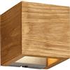 Trio Leuchten TRIO, Applique, Brad incl. 1 x LED,SMD,4,3 Watt,3000K,430 Lm. Finitura: Legno naturale, color legno L:11,0cm, A:11,0cm, P:11,0cm OSRAM Inside,