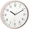 TFA Dostmann Orologio da parete analogico radio 60.3550.16 di alta precisione, moderno, analogico, lancetta dei secondi, copertura in vetro, per soggiorno, ingresso, regalo, 245 x 42 mm, rosa