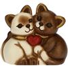 THUN - Coppia di Gattini con Cuore - Bomboniere - Linea Cerimonia - Formato Mini - Ceramica