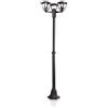 Philips LED Creek Palo per Esterno, 184 cm, Attacco E27, Alluminio, Nero